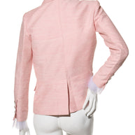 Chanel Pink Silk Blazer Jacket Spring/Summer 2017 Collection Size 36