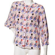 Chanel SS2019 Silk Lipstick Print Blouse & QPants Set FR 38 Runway Documented Collector’s Piece