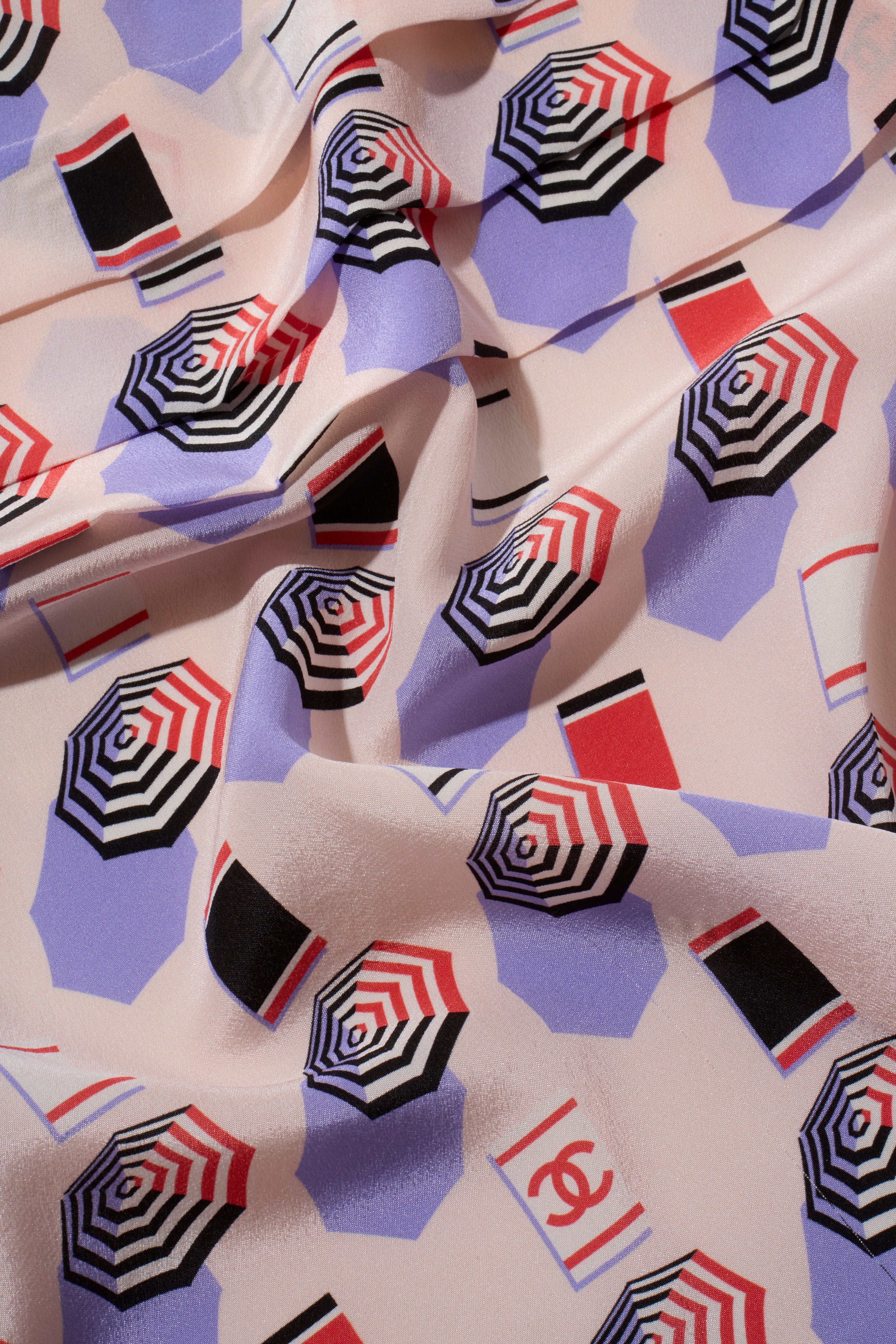 Chanel SS2019 Silk Lipstick Print Blouse & QPants Set FR 38 Runway Documented Collector’s Piece