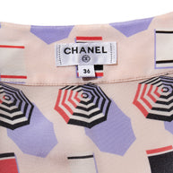 Chanel SS2019 Silk Lipstick Print Blouse & QPants Set FR 38 Runway Documented Collector’s Piece