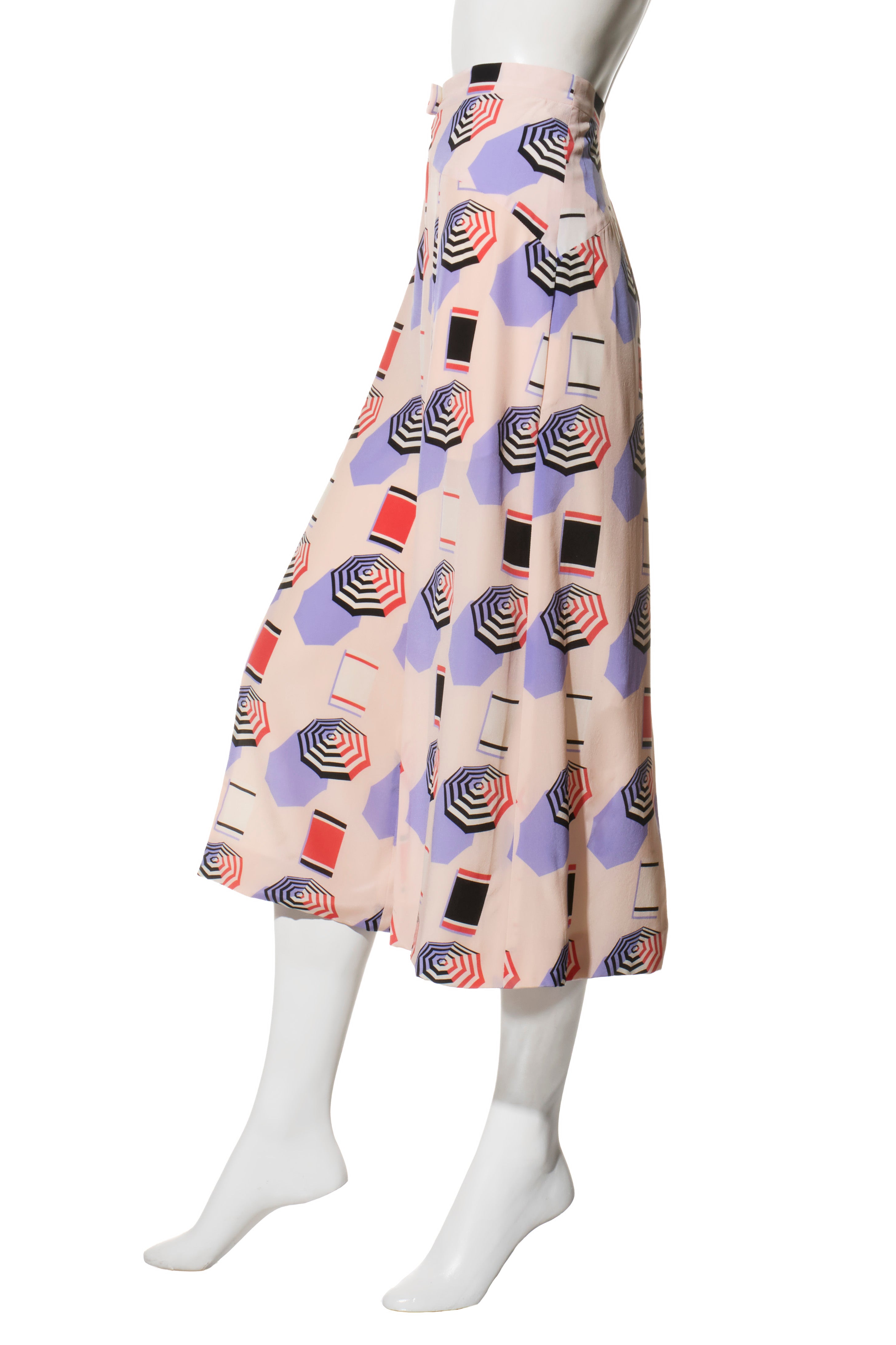 Chanel SS2019 Silk Lipstick Print Blouse & QPants Set FR 38 Runway Documented Collector’s Piece