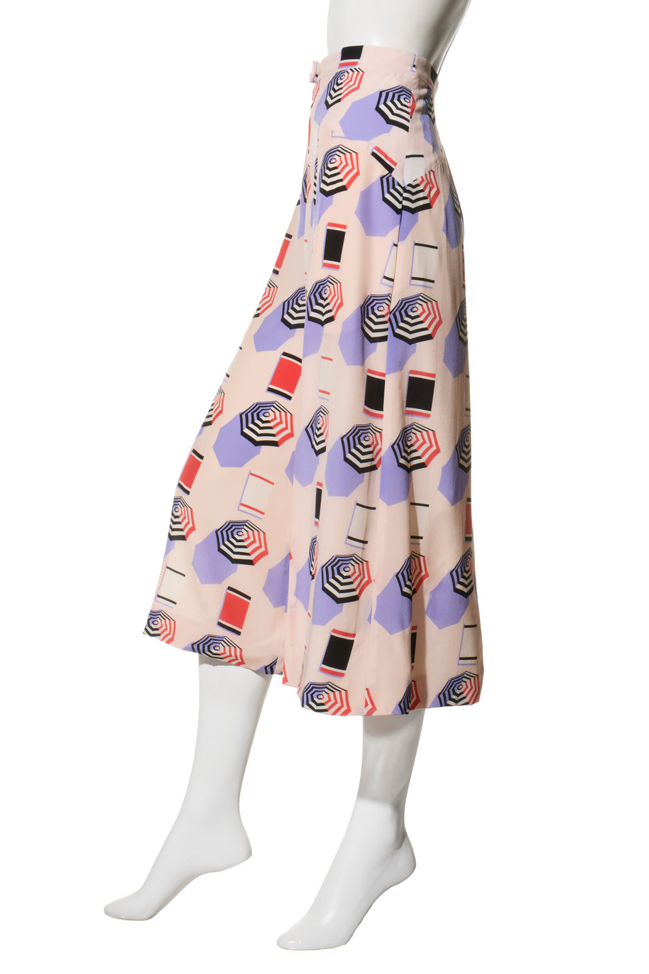 Chanel SS2019 Silk Lipstick Print Blouse & QPants Set FR 38 Runway Documented Collector’s Piece