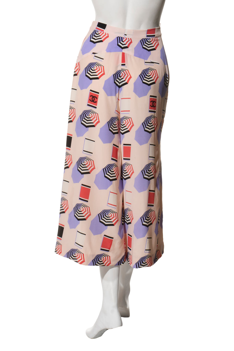 Chanel SS2019 Silk Lipstick Print Blouse & QPants Set FR 38 Runway Documented Collector’s Piece