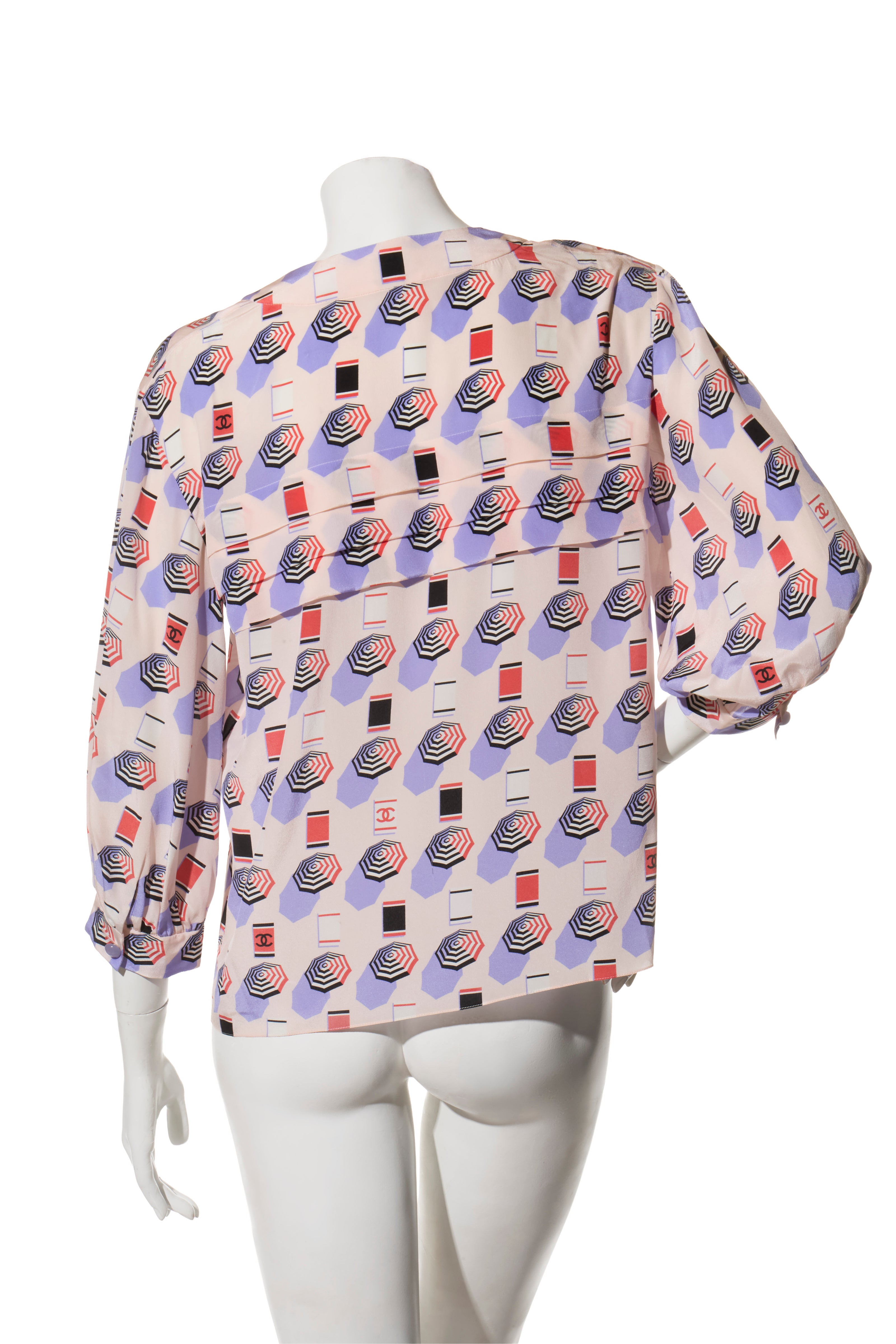 Chanel SS2019 Silk Lipstick Print Blouse & QPants Set FR 38 Runway Documented Collector’s Piece