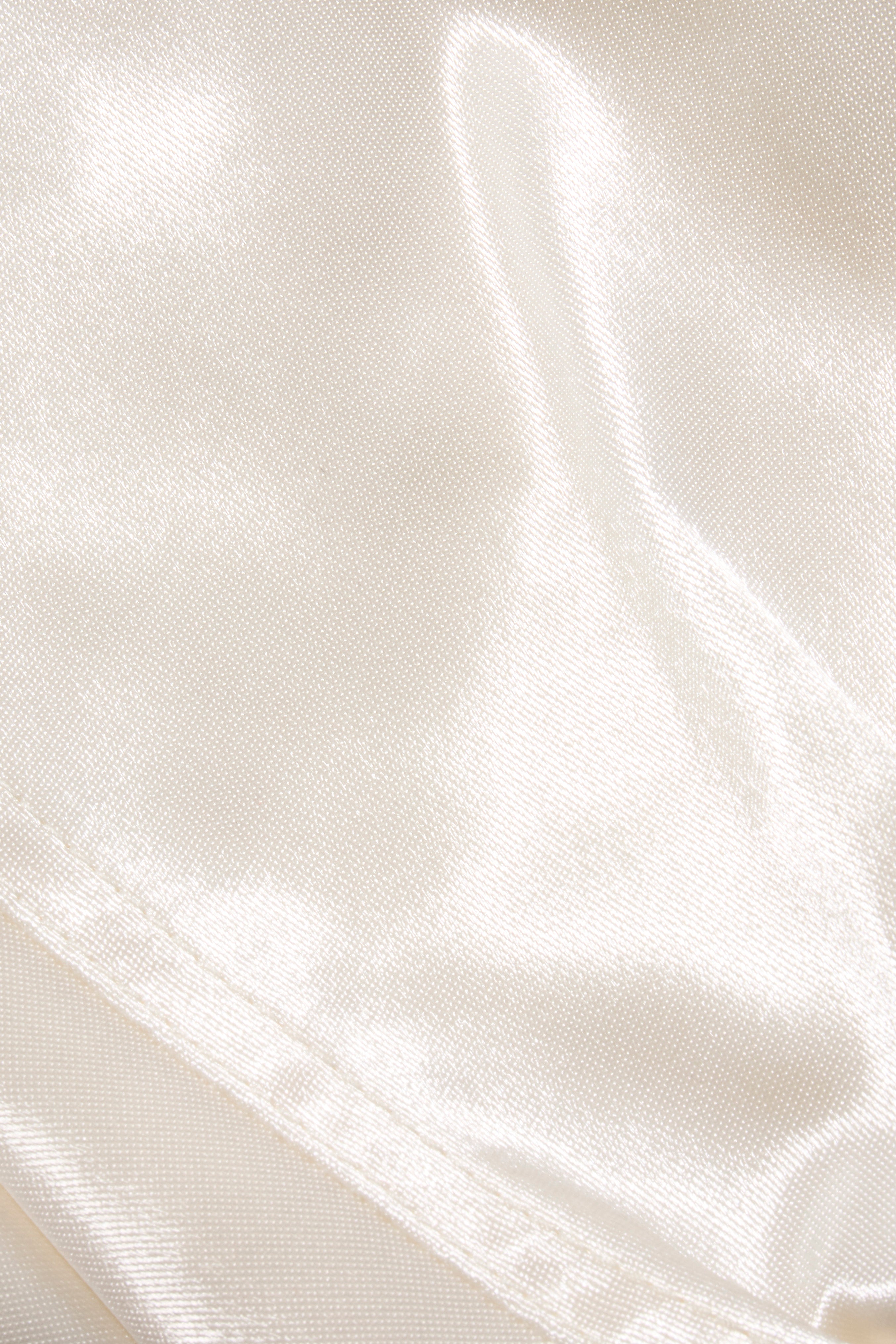 Chanel Satin Bomber Jacket Spring/Summer 2021 Ecru with Black Collar FR 34 NWT