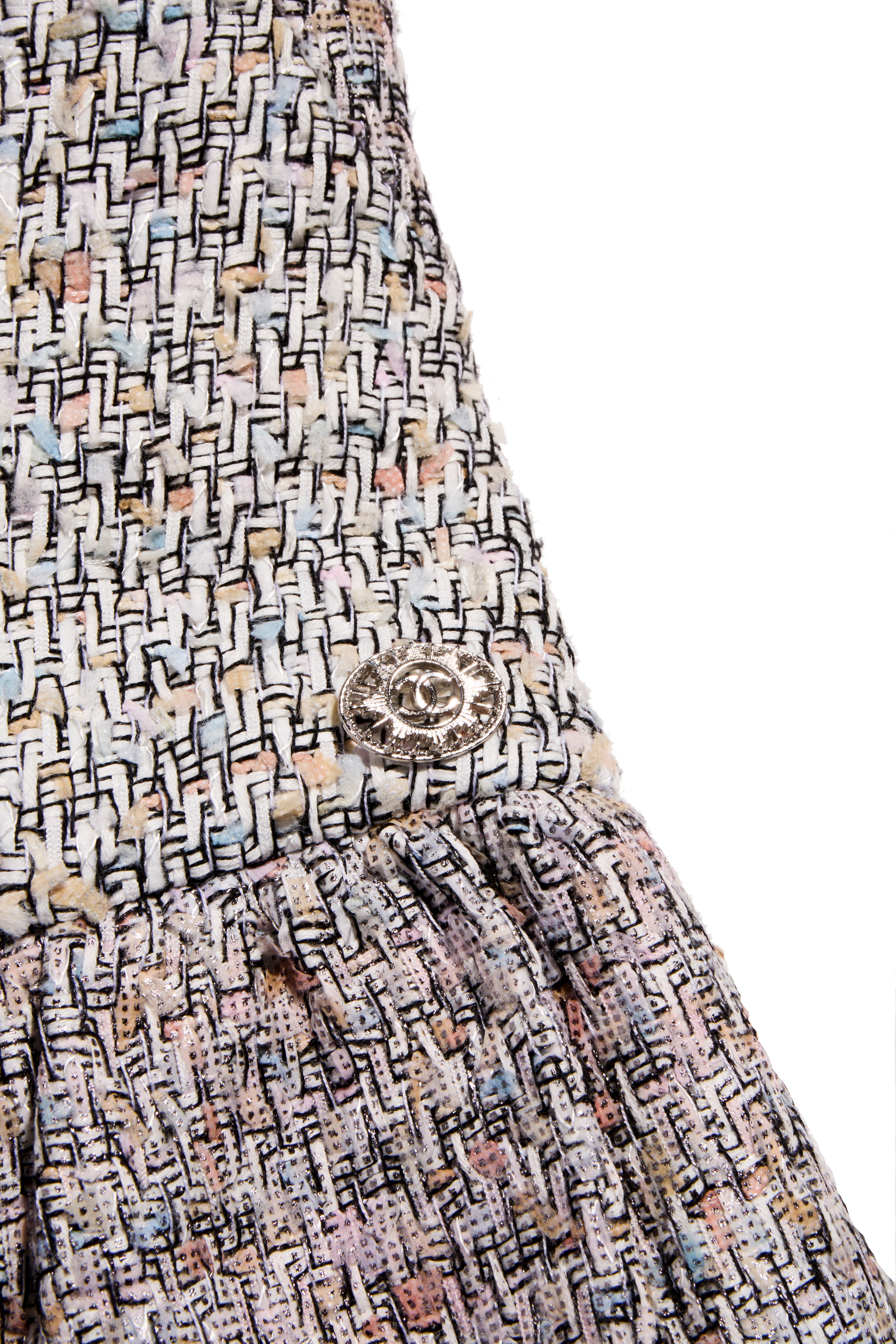 Chanel Spring/Summer 2010 Pastel Tweed Dress & Jacket Set FR 36 / US 4