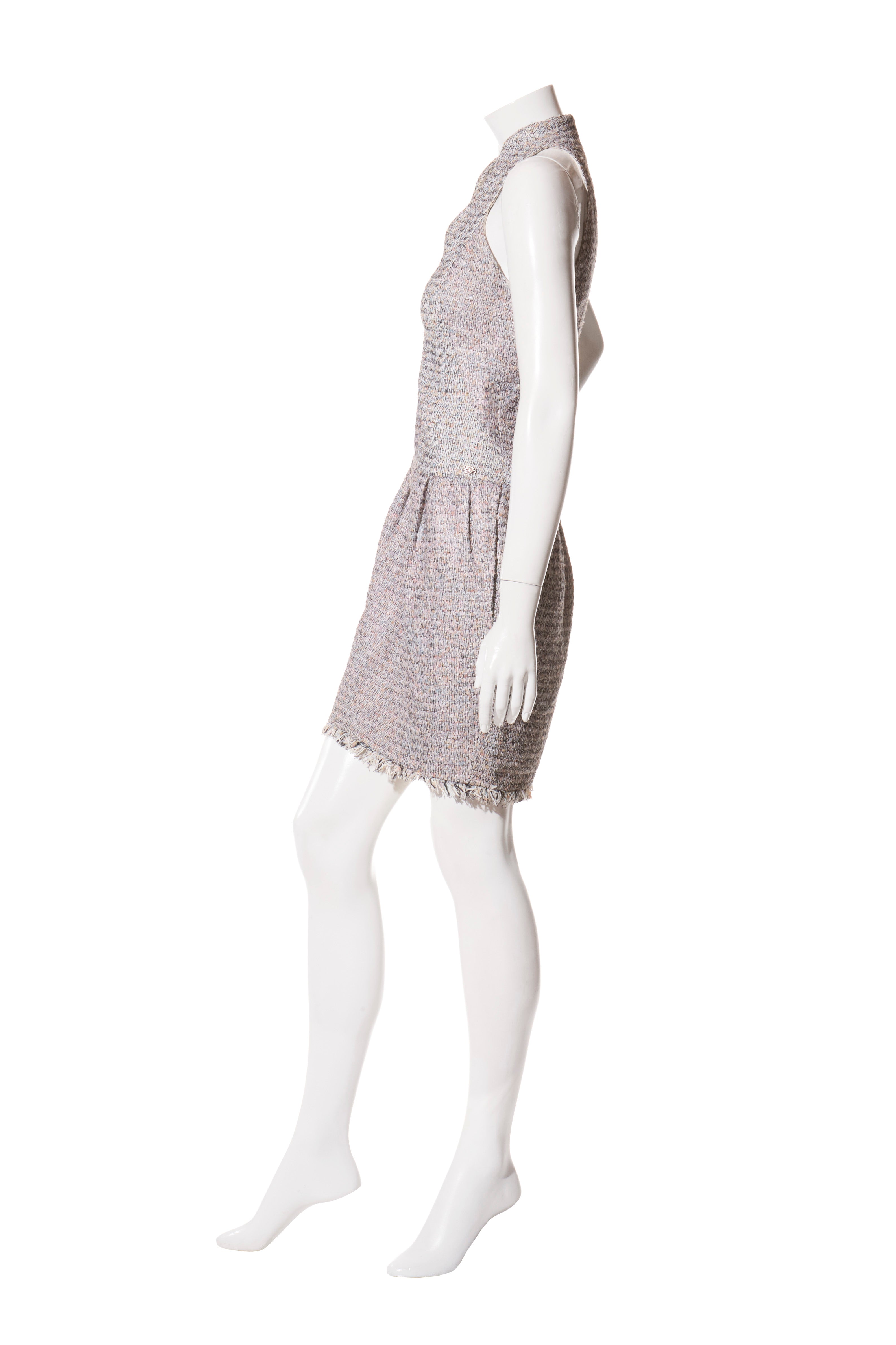 Chanel Spring/Summer 2010 Pastel Tweed Dress & Jacket Set FR 36 / US 4