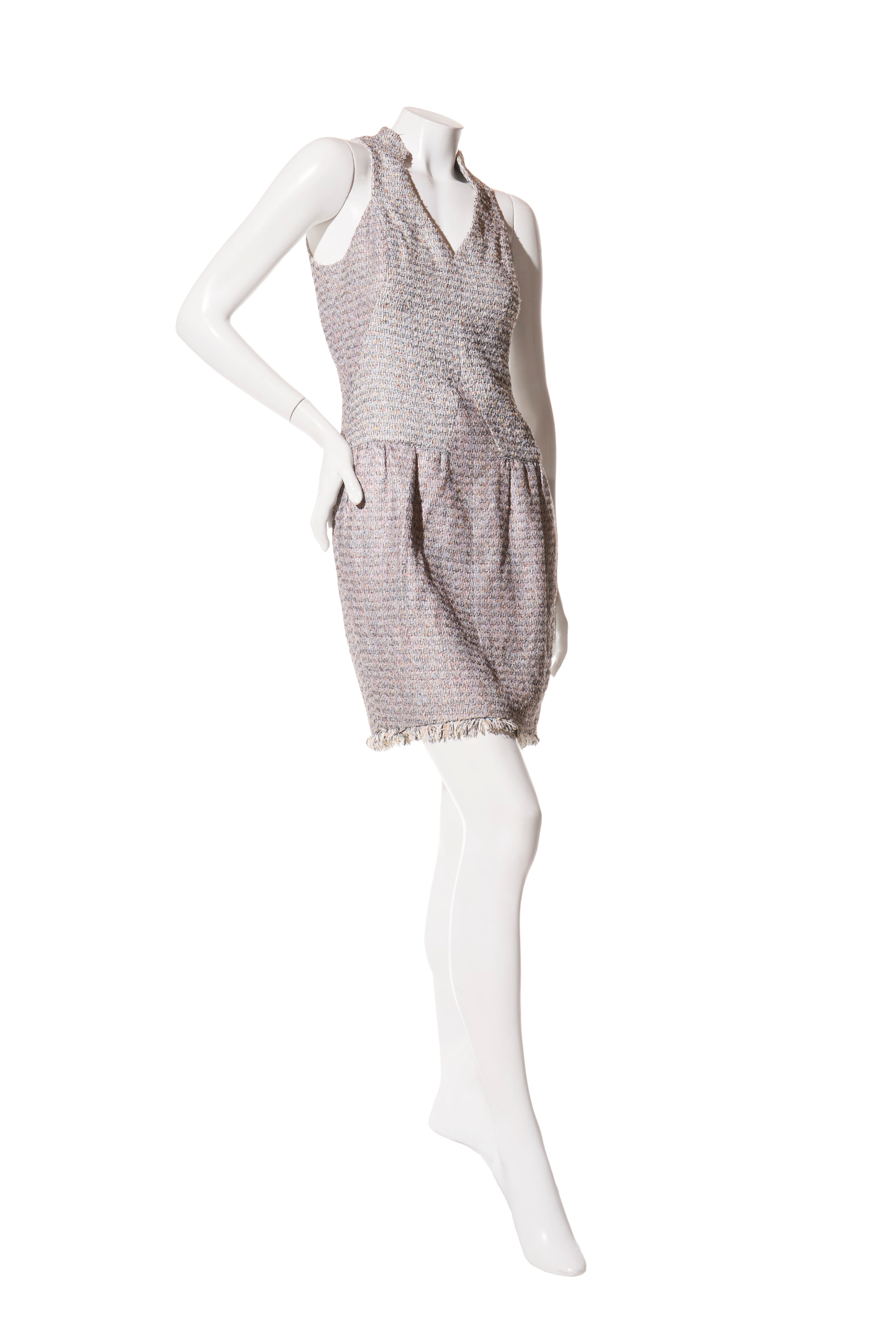 Chanel Spring/Summer 2010 Pastel Tweed Dress & Jacket Set FR 36 / US 4