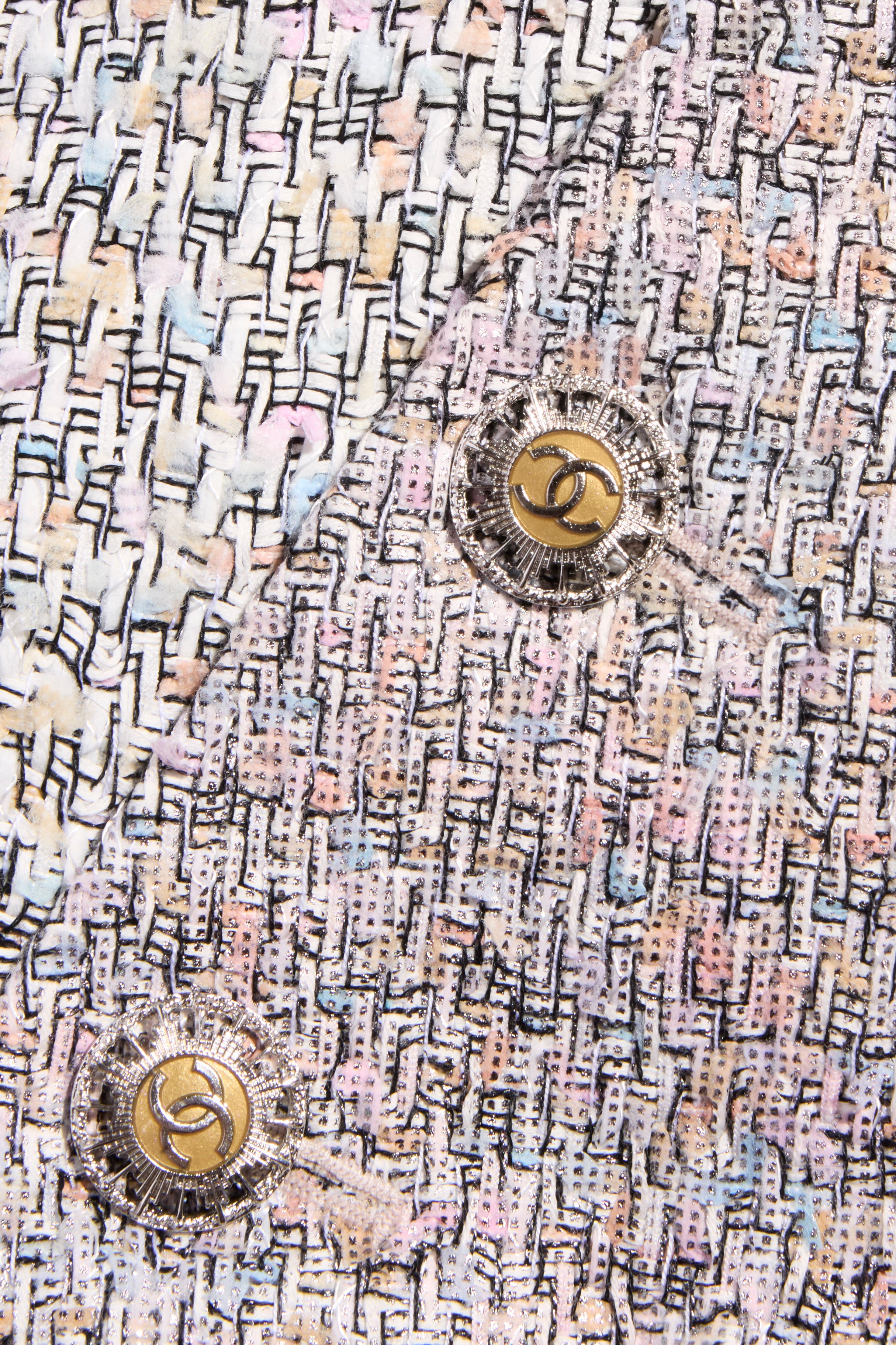 Chanel Spring/Summer 2010 Pastel Tweed Dress & Jacket Set FR 36 / US 4