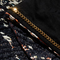 Chanel Cruise 2018 Greece Runway Collection Navy Tweed Jacket Dress FR 36