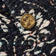 Chanel Cruise 2018 Greece Runway Collection Navy Tweed Jacket Dress FR 36