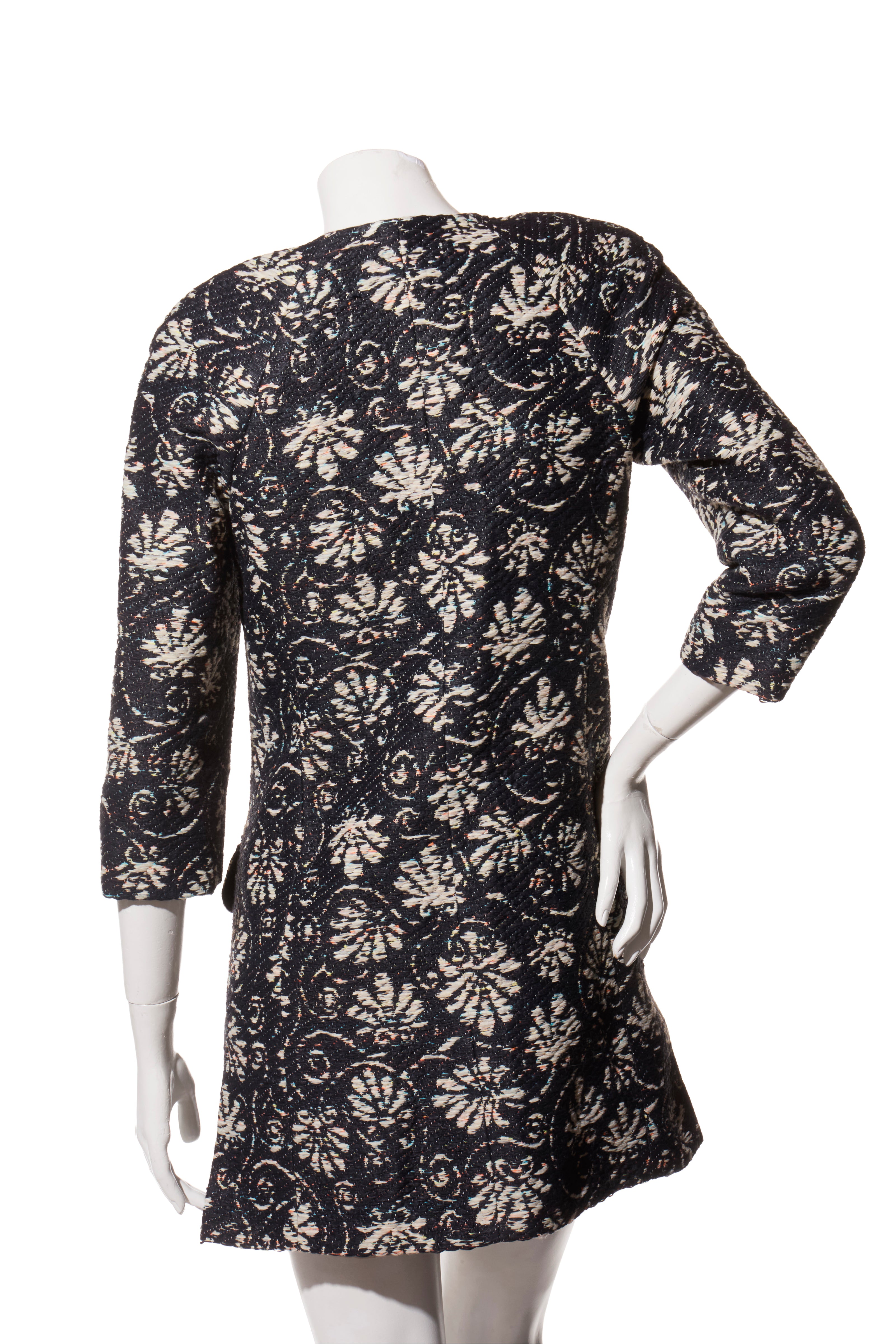 Chanel Cruise 2018 Greece Runway Collection Navy Tweed Jacket Dress FR 36