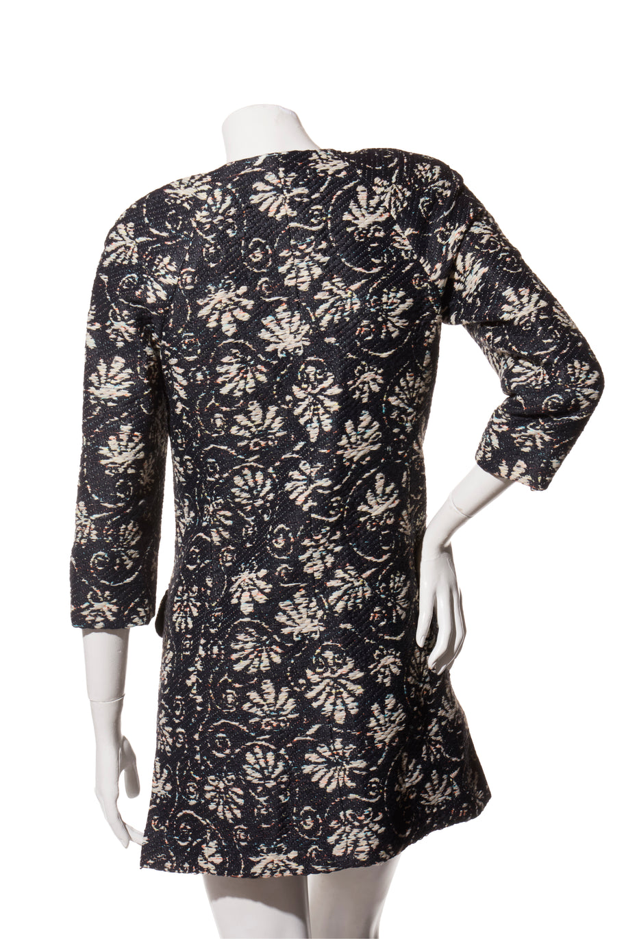 Chanel Cruise 2018 Greece Runway Collection Navy Tweed Jacket Dress FR 36