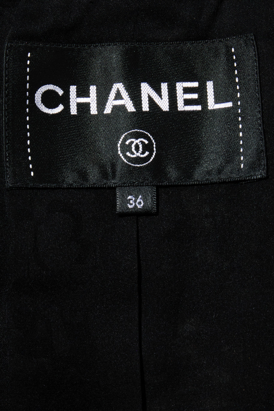 Chanel Cruise 2018 Greece Runway Collection Navy Tweed Jacket Dress FR 36