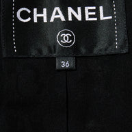 Chanel Cruise 2018 Greece Runway Collection Navy Tweed Jacket Dress FR 36