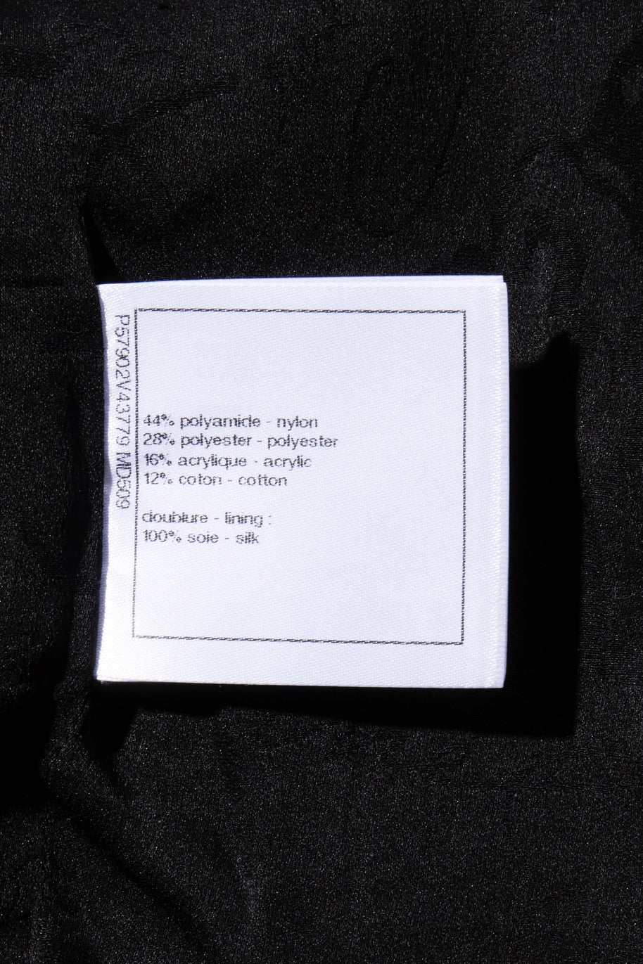 Chanel Cruise 2018 Greece Runway Collection Navy Tweed Jacket Dress FR 36