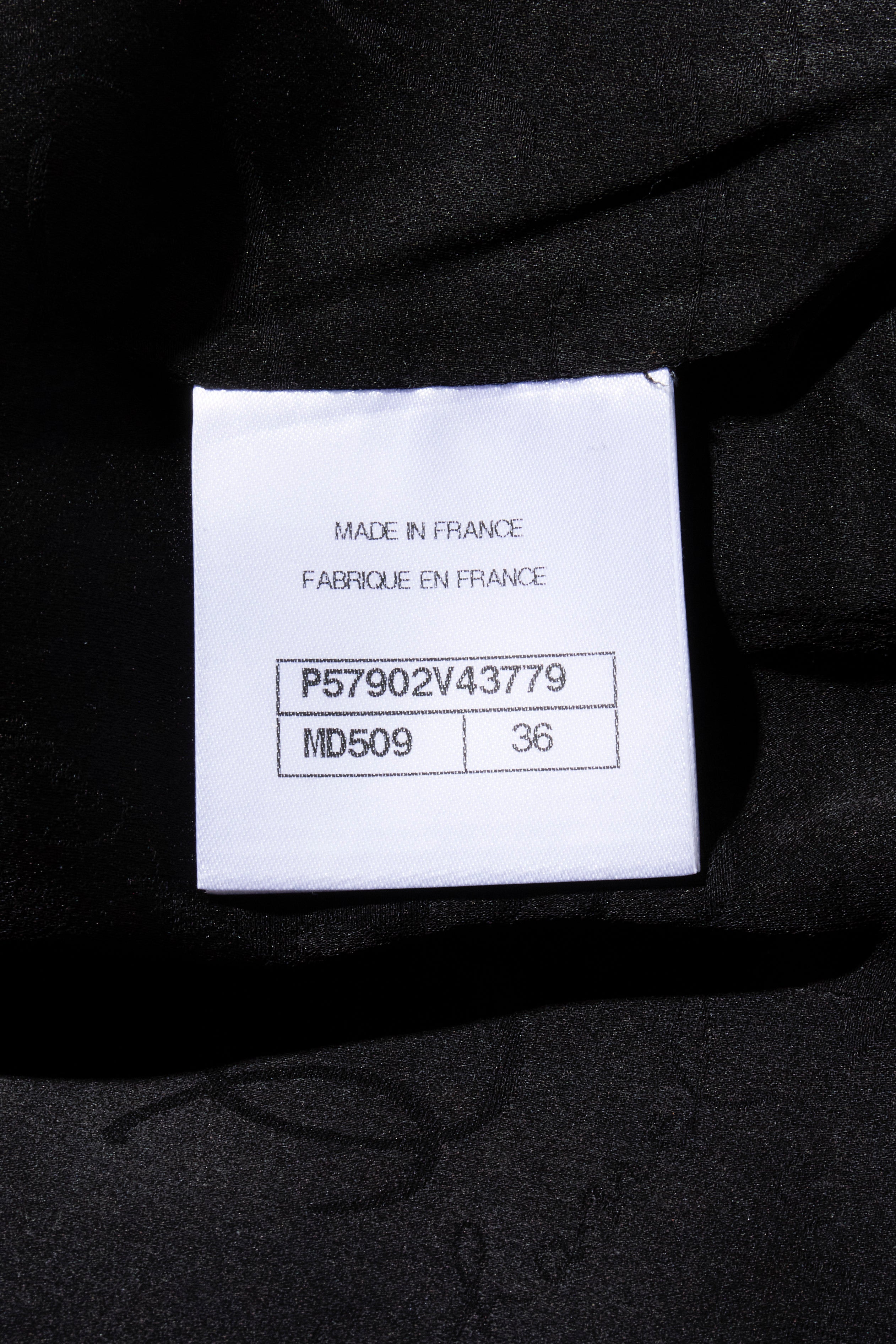 Chanel Cruise 2018 Greece Runway Collection Navy Tweed Jacket Dress FR 36