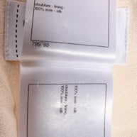 Chanel Spring 2012 Cream Silk Pleated Shorts with Crystal CC Button FR 38