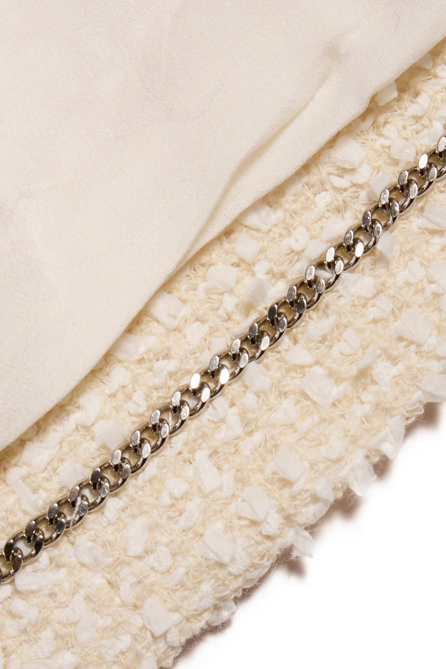 Chanel 2019 La Pausa Runway Cream Bouclé Tweed Suit Jacket & Pant Set Size 36