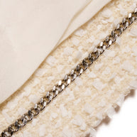 Chanel 2019 La Pausa Runway Cream Bouclé Tweed Suit Jacket & Pant Set Size 36