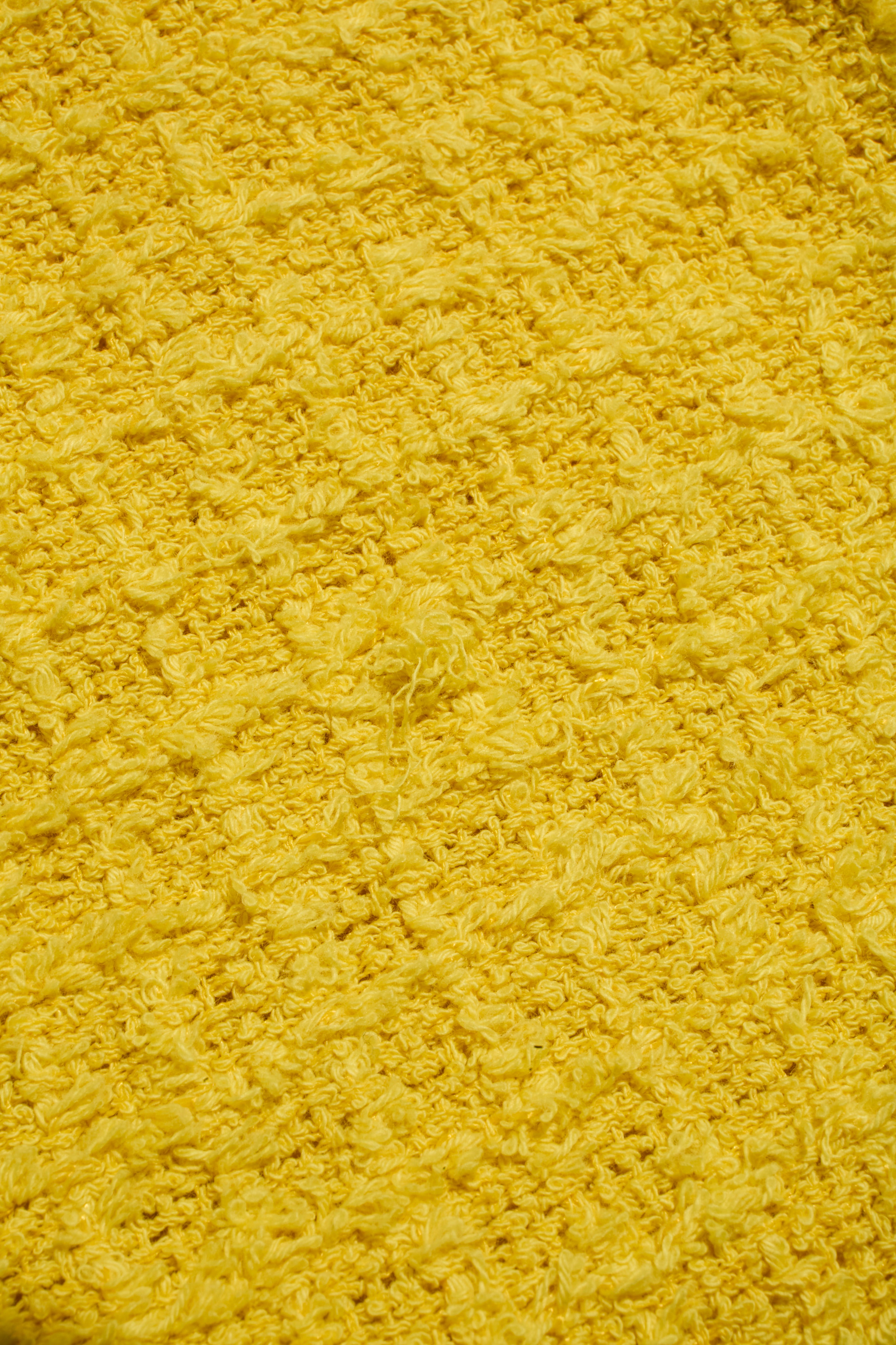 Chanel Spring/Summer 2022 Runway Yellow Tweed Skirt Suit, FR 36 / 34