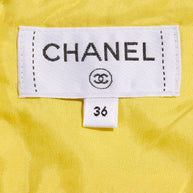 Chanel Spring/Summer 2022 Runway Yellow Tweed Skirt Suit, FR 36 / 34