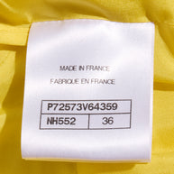 Chanel Spring/Summer 2022 Runway Yellow Tweed Skirt Suit, FR 36 / 34