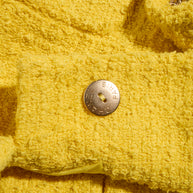 Chanel Spring/Summer 2022 Runway Yellow Tweed Skirt Suit, FR 36 / 34