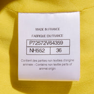 Chanel Spring/Summer 2022 Runway Yellow Tweed Skirt Suit, FR 36 / 34