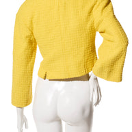 Chanel Spring/Summer 2022 Runway Yellow Tweed Skirt Suit, FR 36 / 34