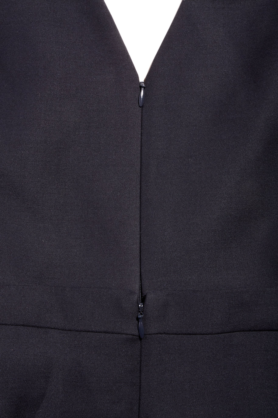 Christian Dior Paris Navy Wool-Silk Dress & Jacket Set FR 36 (US 4)