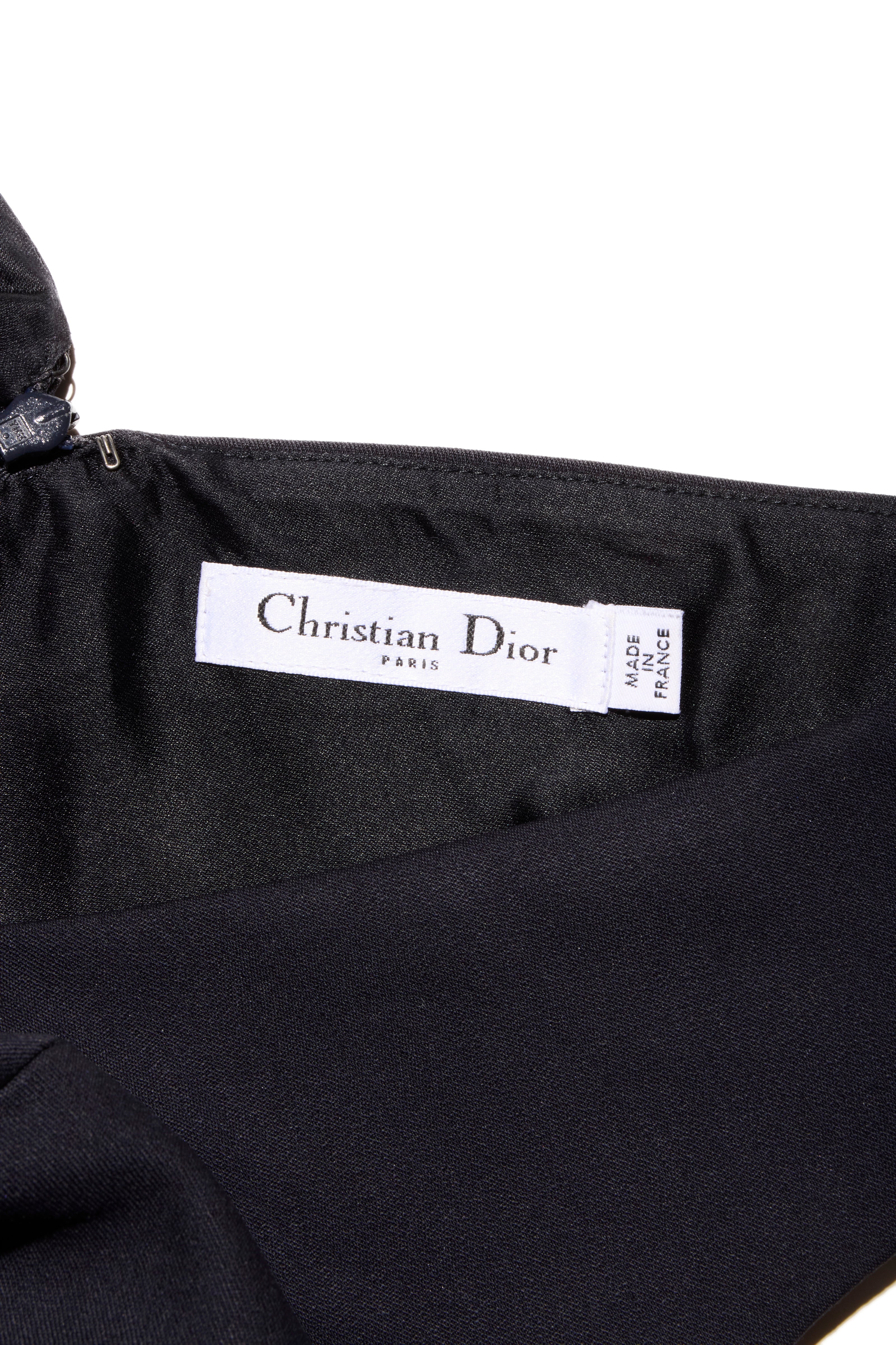 Christian Dior Paris Navy Wool-Silk Dress & Jacket Set FR 36 (US 4)