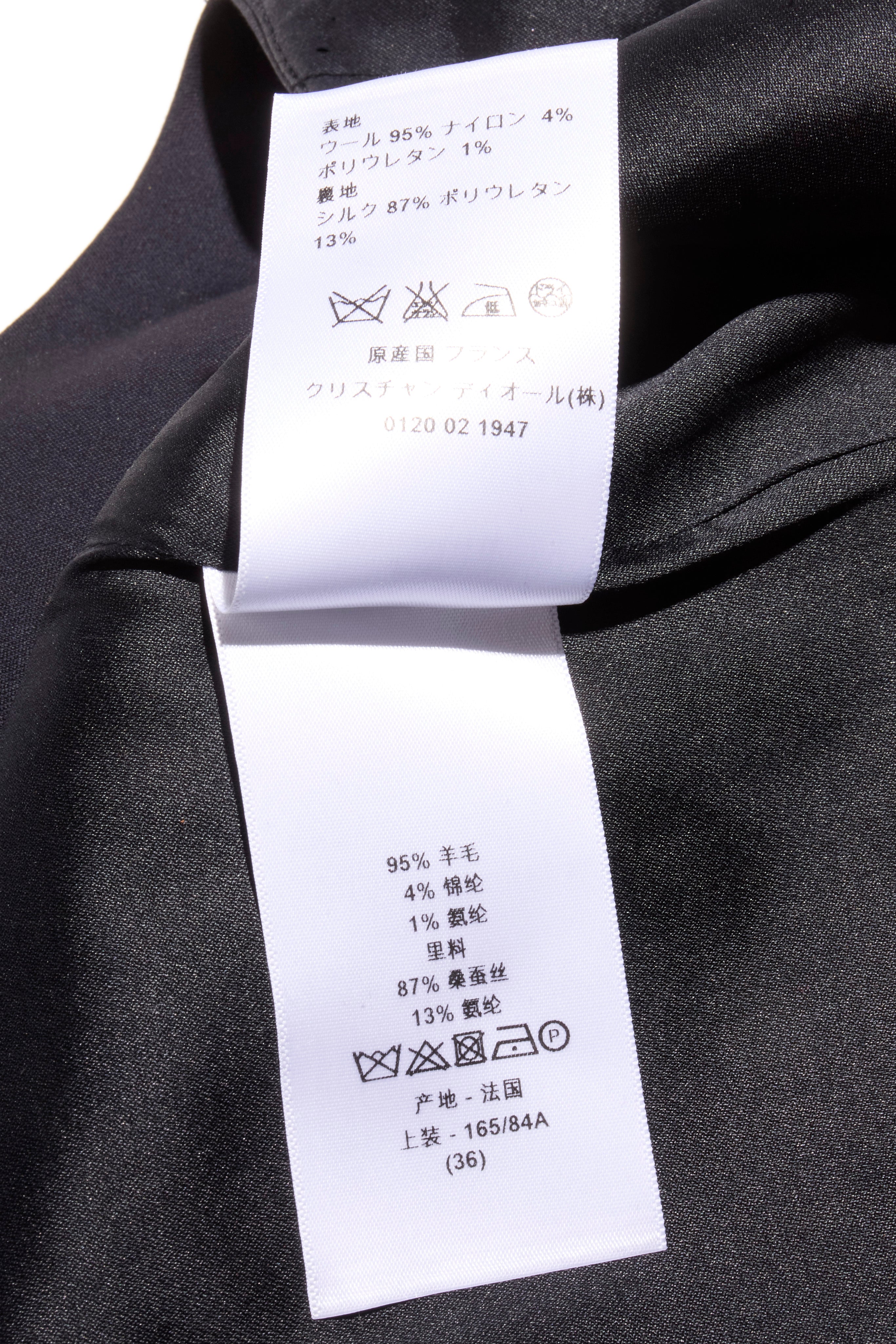 Christian Dior Paris Navy Wool-Silk Dress & Jacket Set FR 36 (US 4)