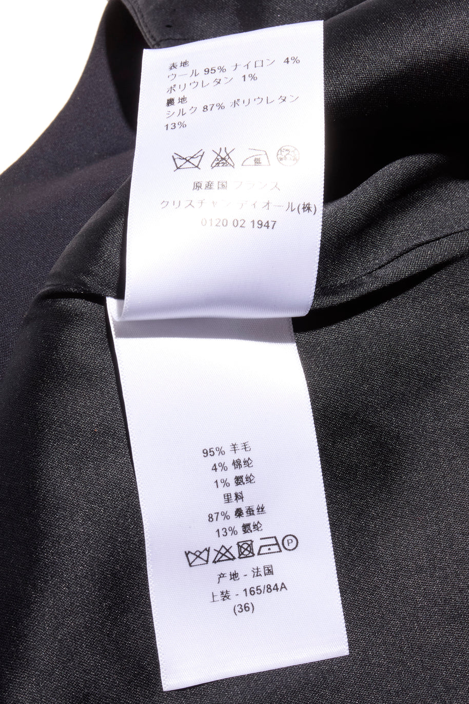 Christian Dior Paris Navy Wool-Silk Dress & Jacket Set FR 36 (US 4)