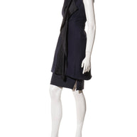 Christian Dior Paris Navy Wool-Silk Dress & Jacket Set FR 36 (US 4)