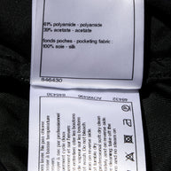 Chanel Spring/Summer 2021 Black Satin Ruched Shorts with No.5 Button FR 40