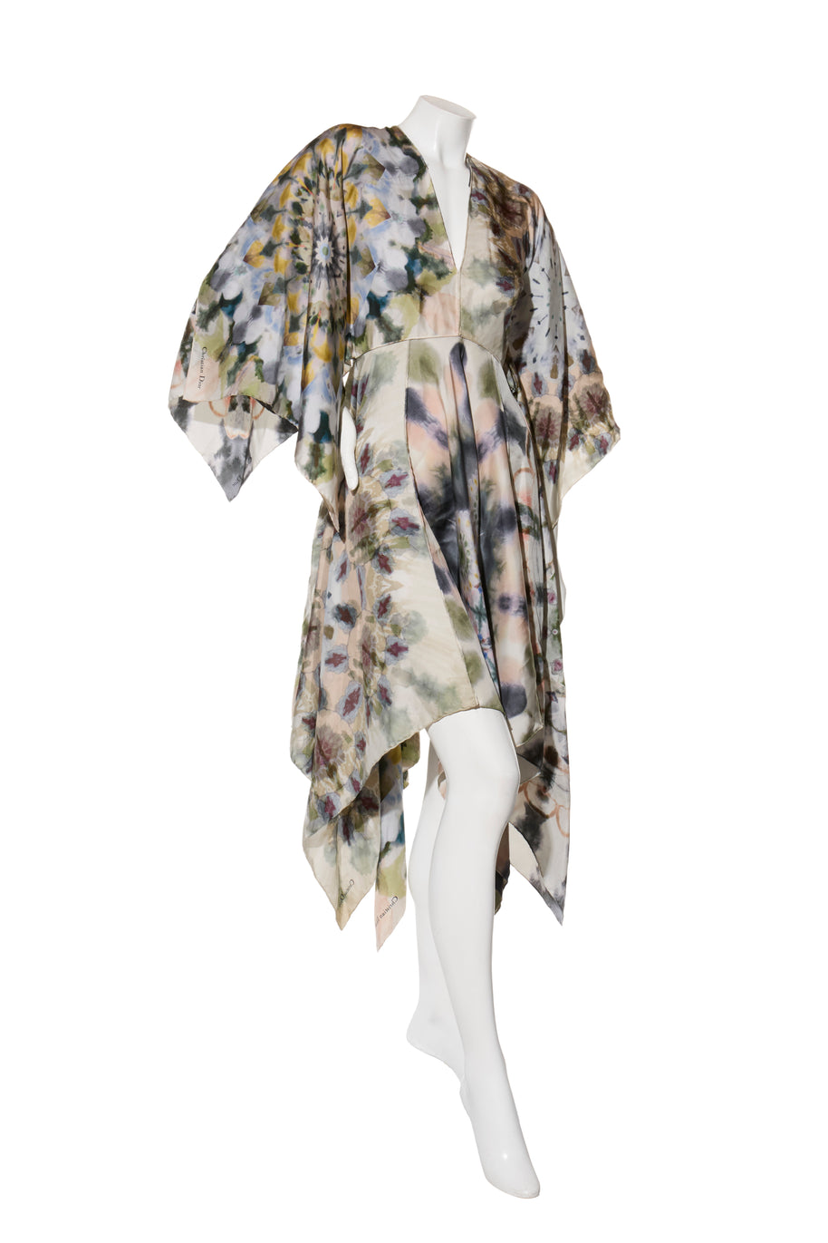 Christian Dior Spring 2019 Runway Kaleidoscope Silk Dress FR 36