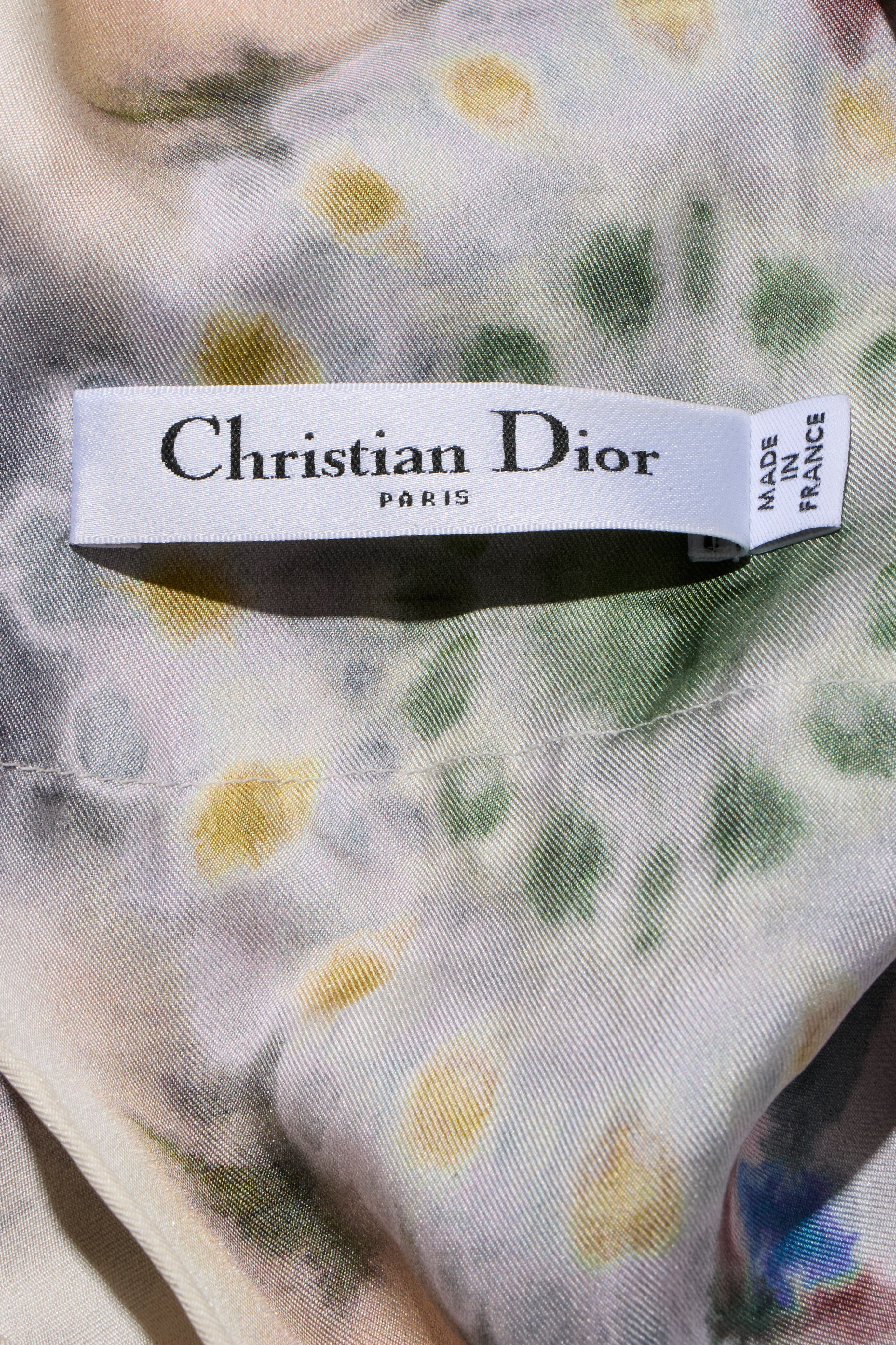 Christian Dior Spring 2019 Runway Kaleidoscope Silk Dress FR 36