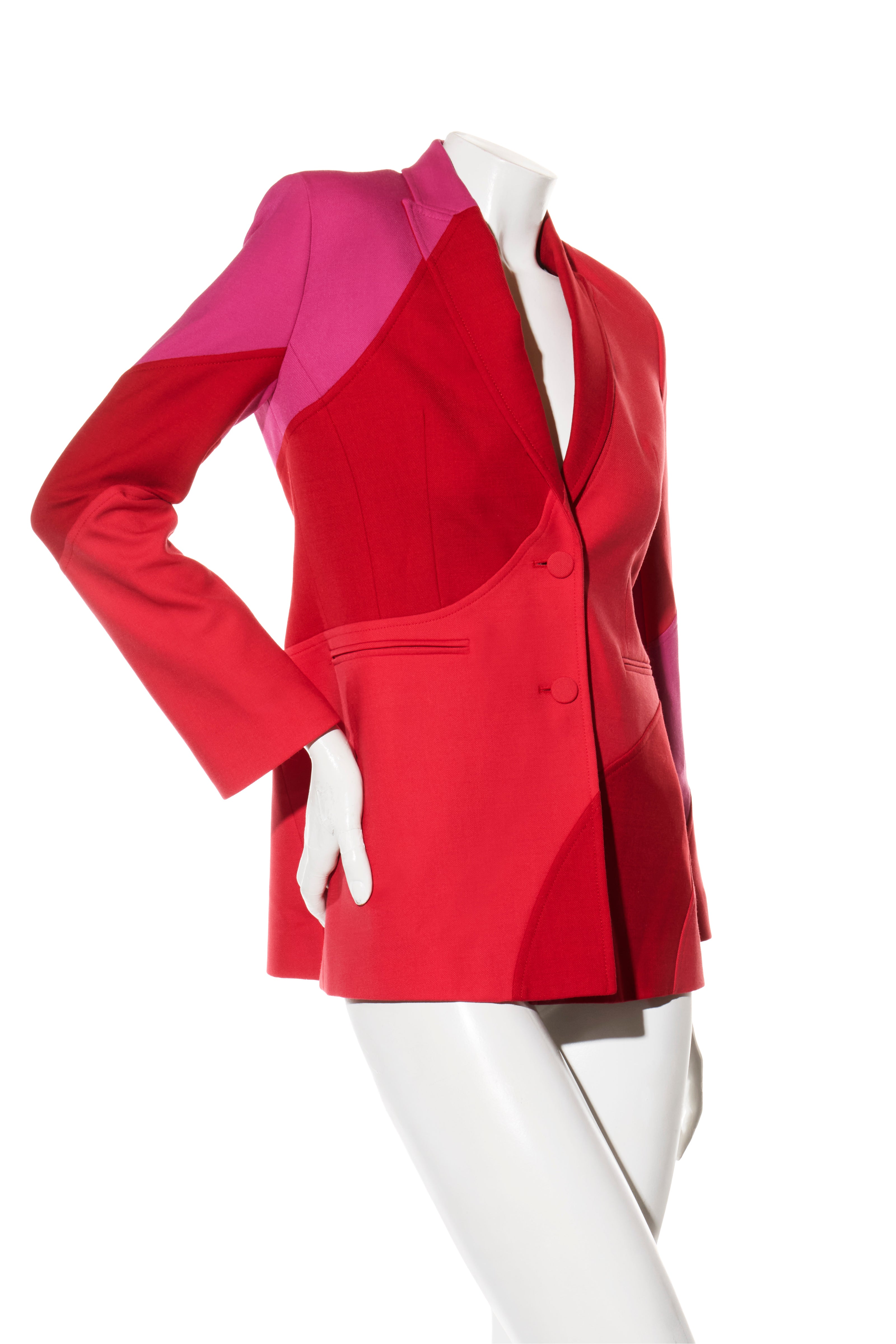 Off-White Resort 2021 Polyester Red and Pink Spiral Pantsuit Size IT 38