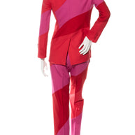 Off-White Resort 2021 Polyester Red and Pink Spiral Pantsuit Size IT 38