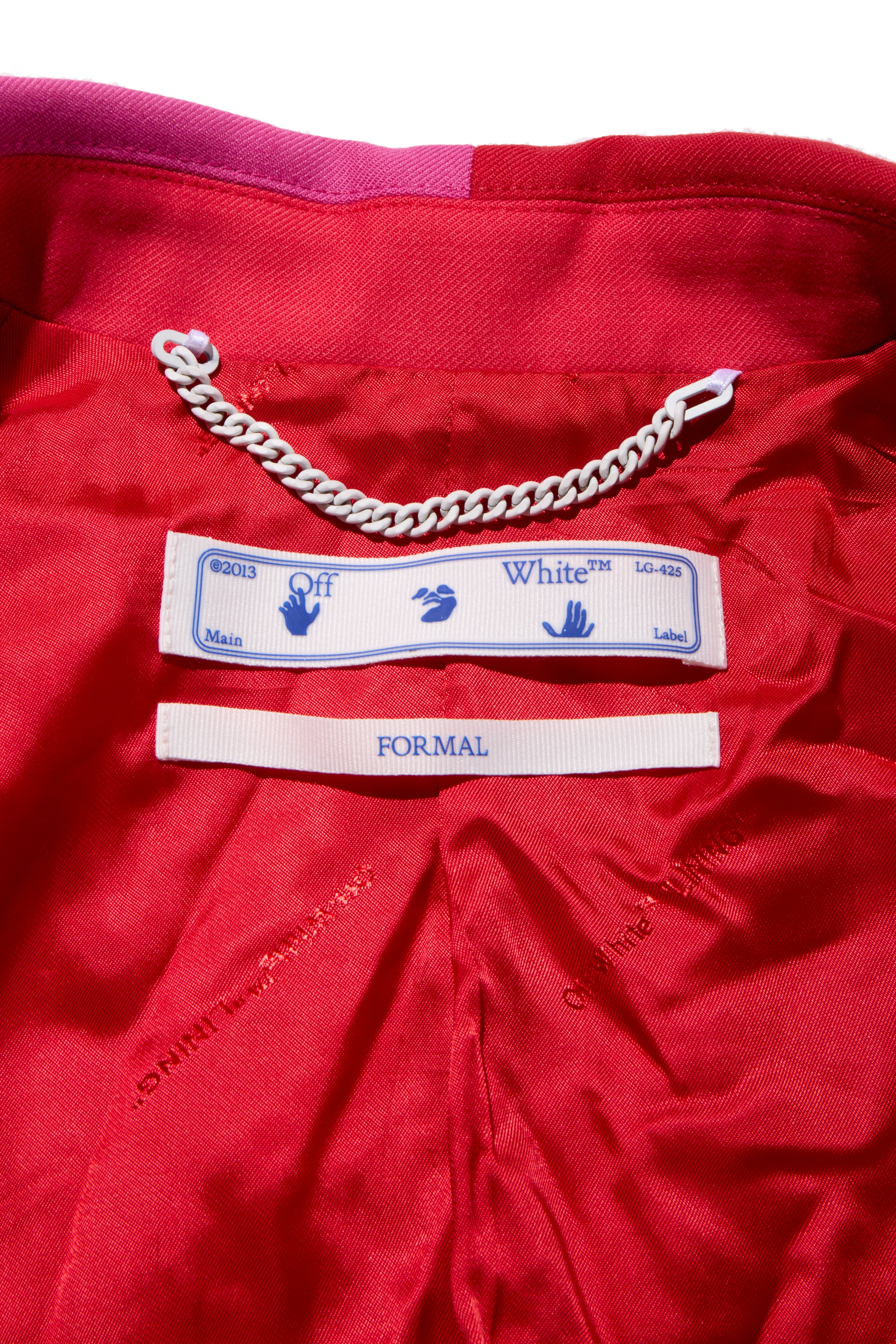 Off-White Resort 2021 Polyester Red and Pink Spiral Pantsuit Size IT 38