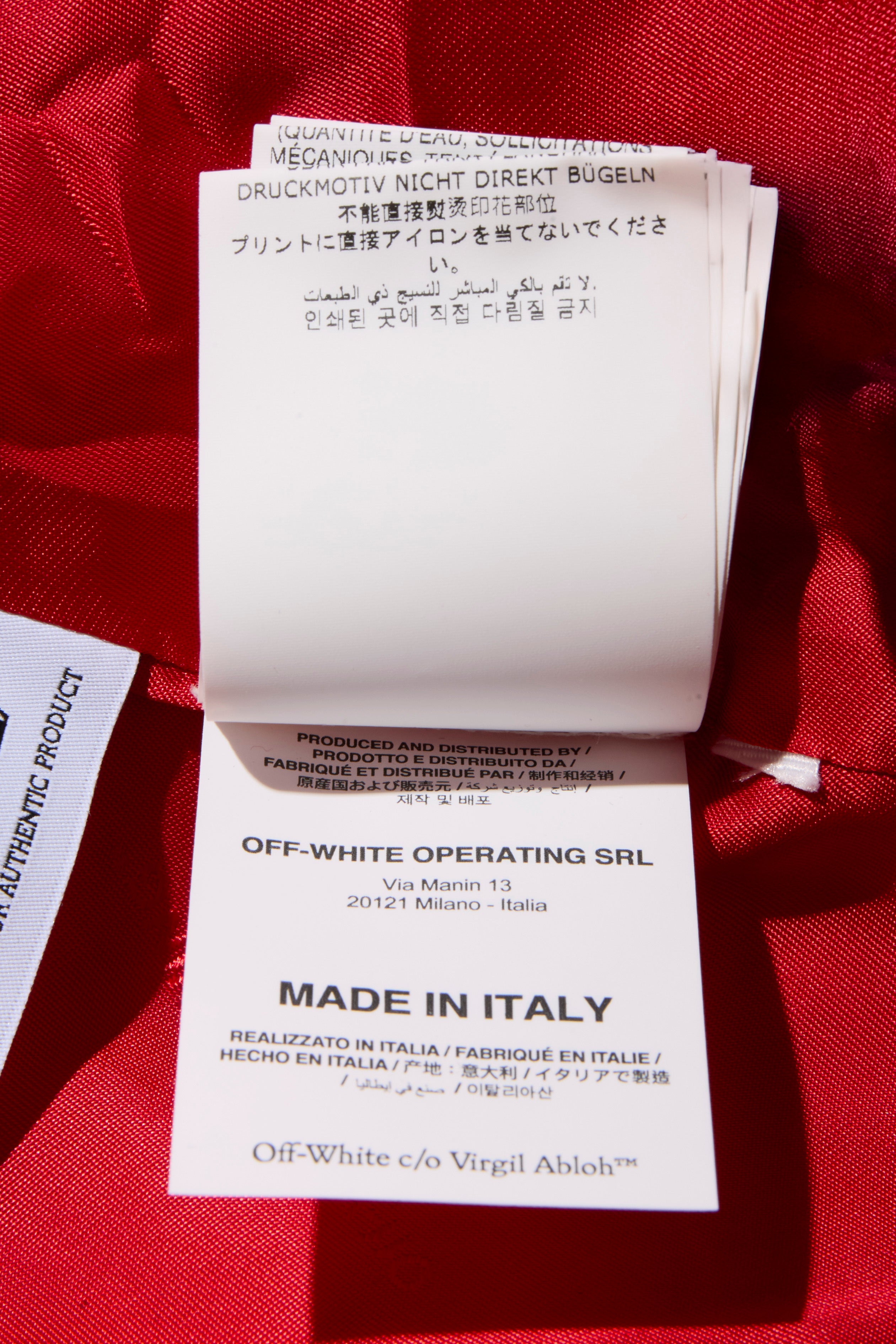 Off-White Resort 2021 Polyester Red and Pink Spiral Pantsuit Size IT 38