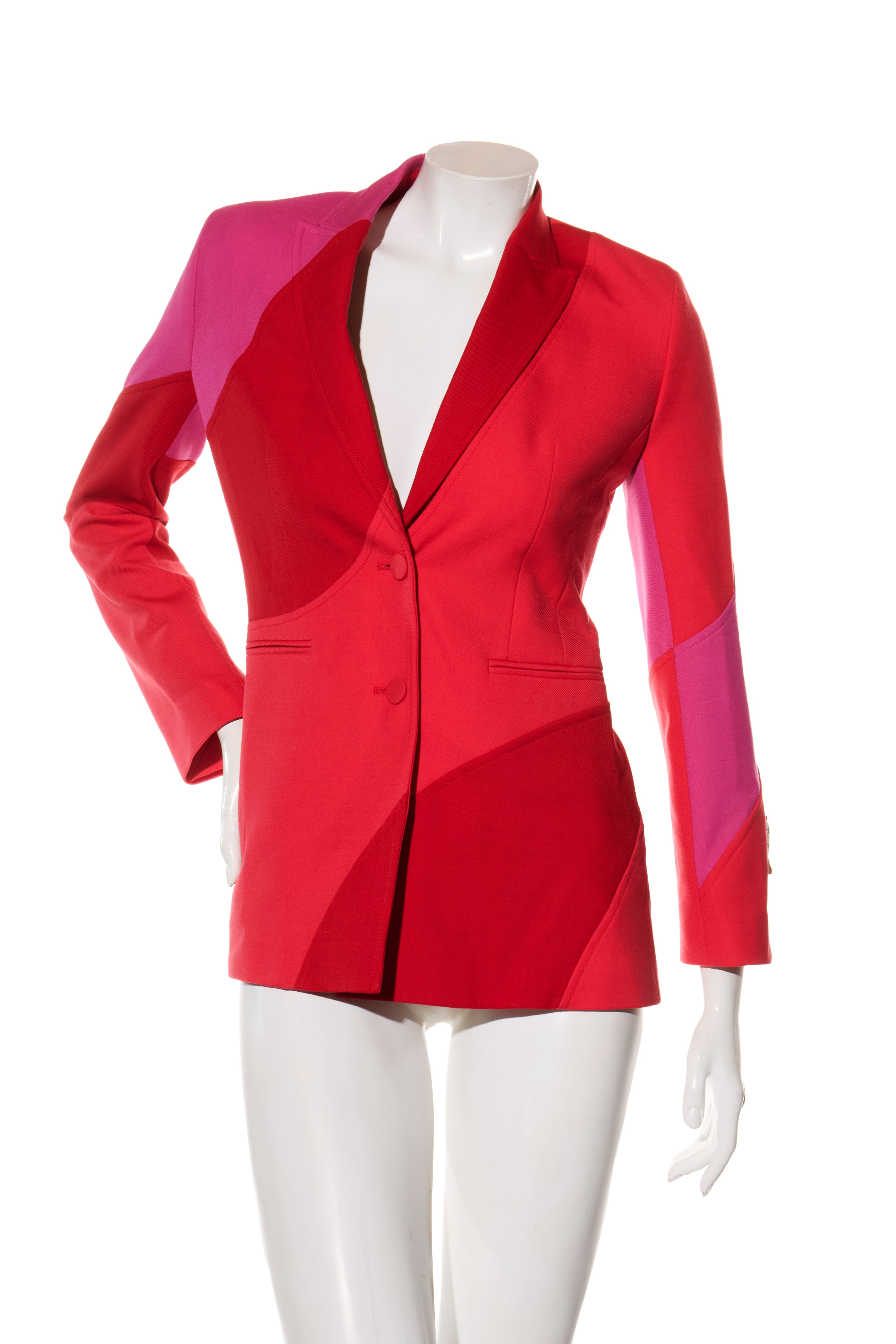 Off-White Resort 2021 Polyester Red and Pink Spiral Pantsuit Size IT 38