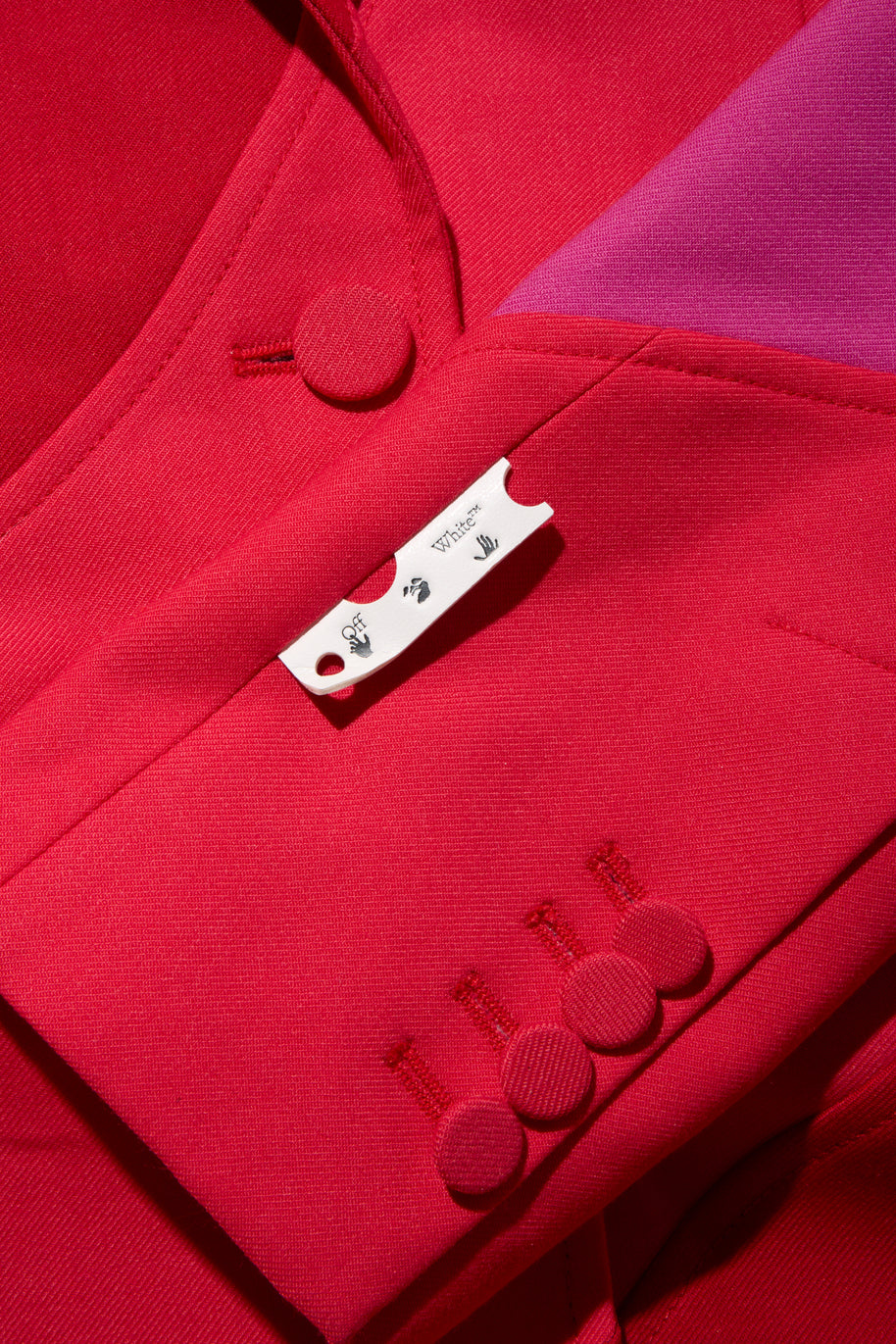 Off-White Resort 2021 Polyester Red and Pink Spiral Pantsuit Size IT 38