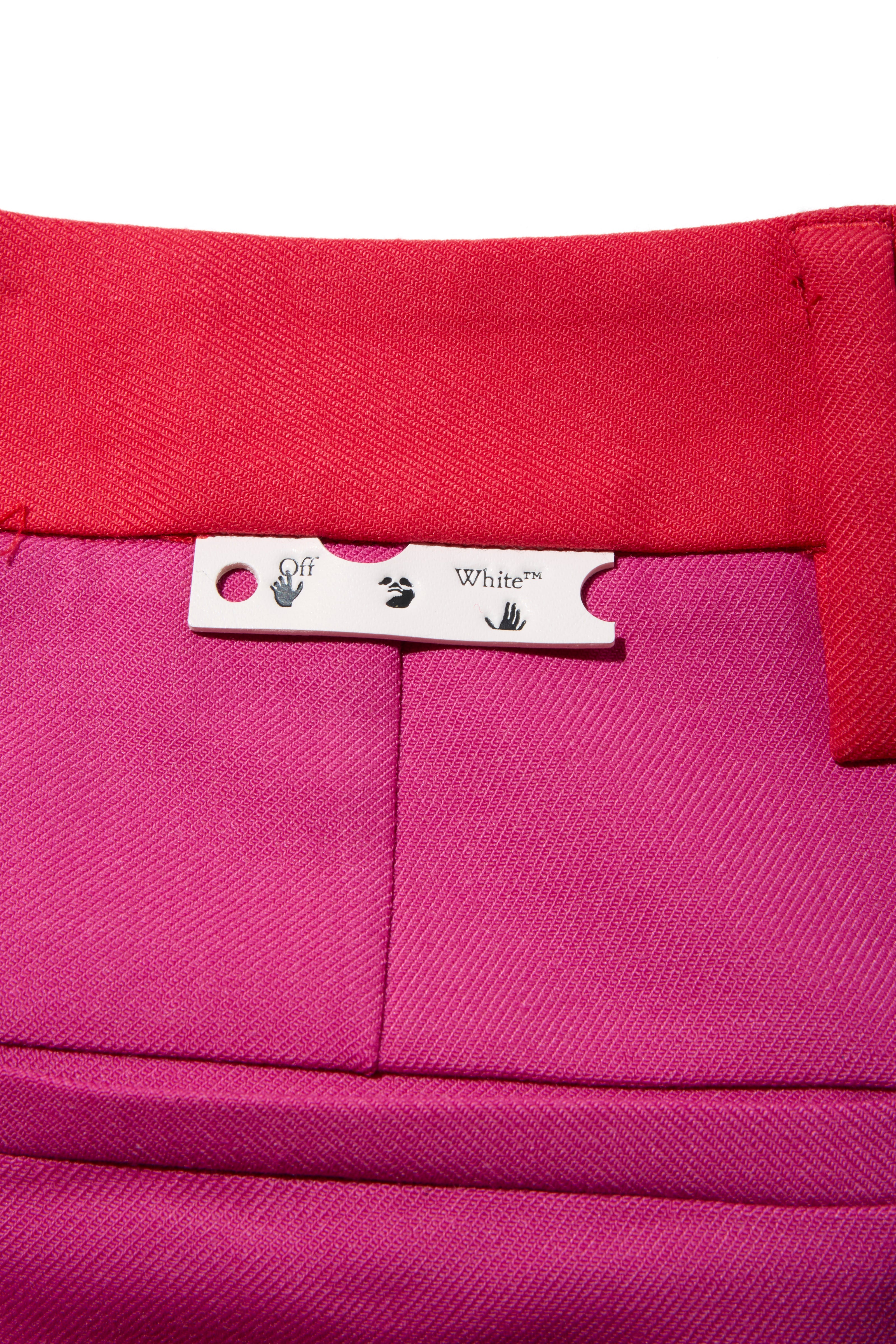 Off-White Resort 2021 Polyester Red and Pink Spiral Pantsuit Size IT 38