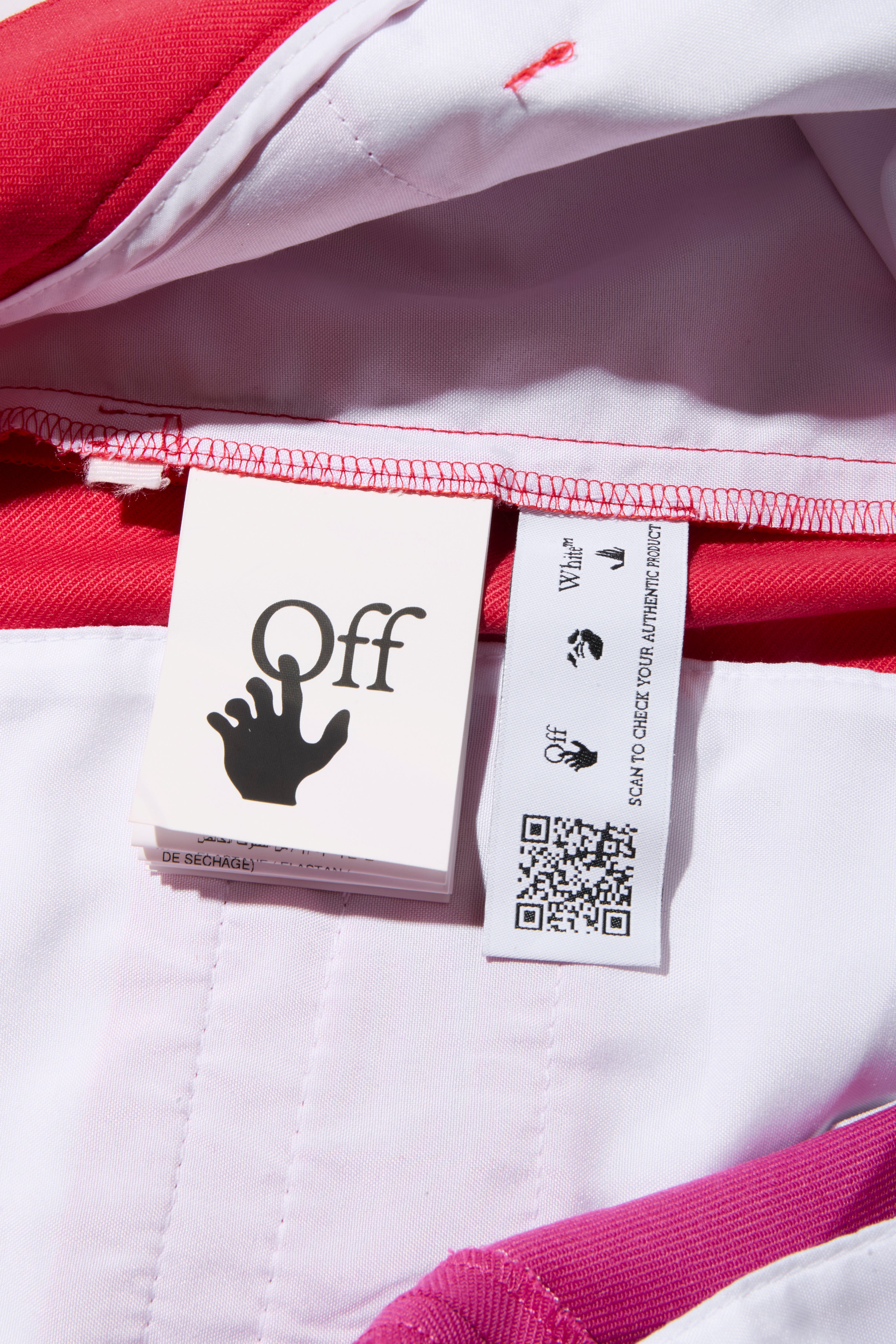 Off-White Resort 2021 Polyester Red and Pink Spiral Pantsuit Size IT 38