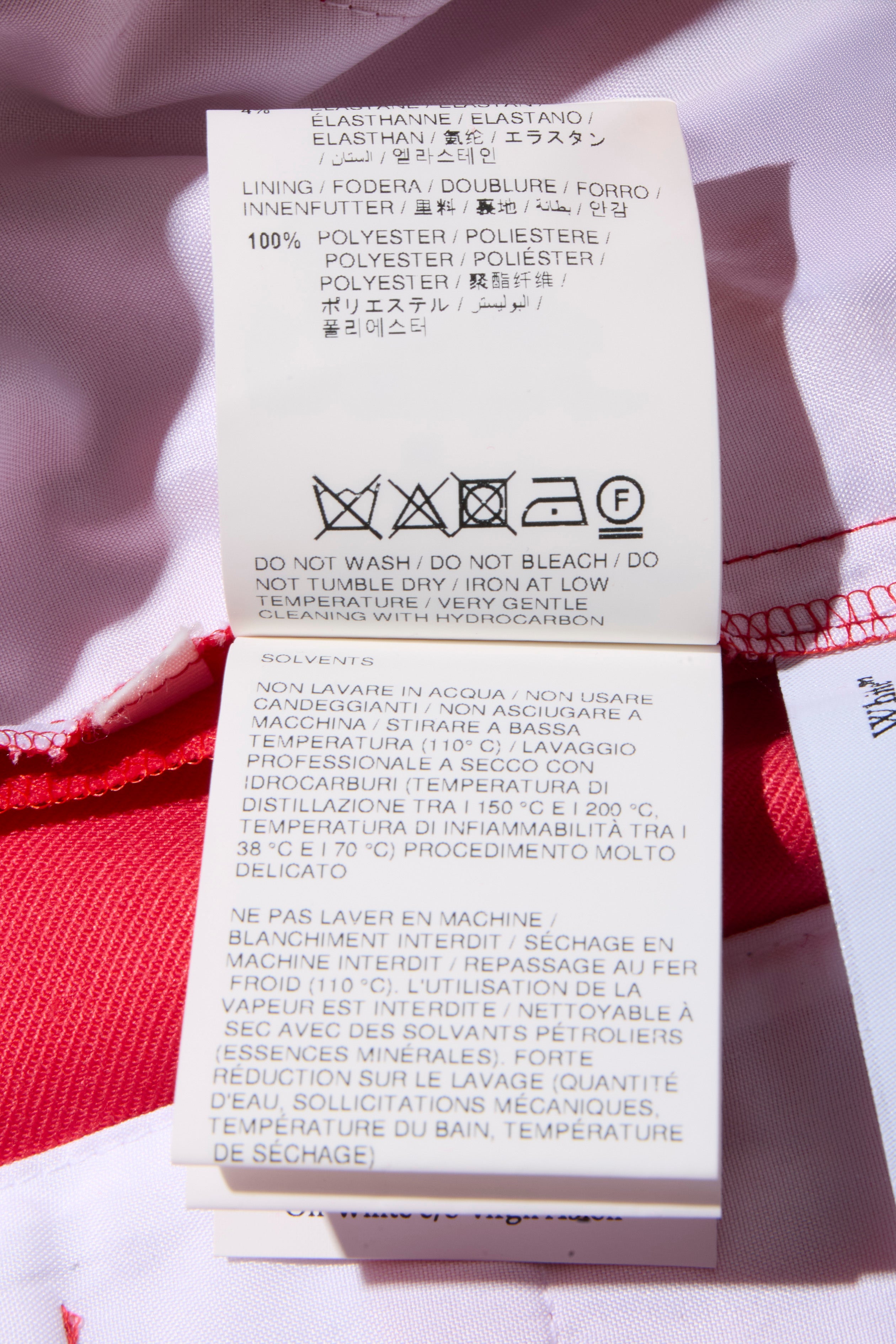 Off-White Resort 2021 Polyester Red and Pink Spiral Pantsuit Size IT 38