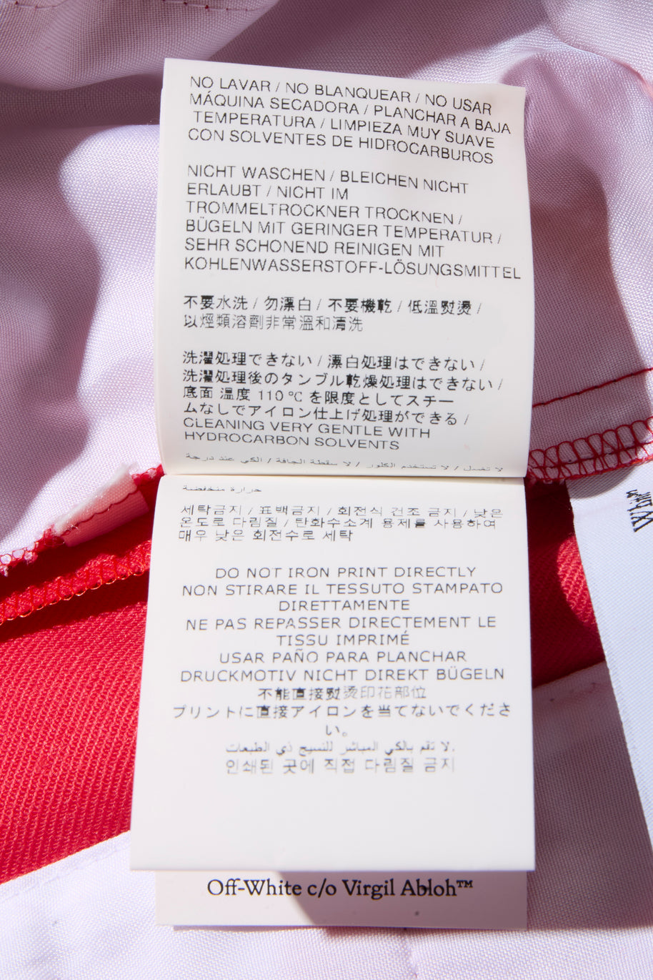 Off-White Resort 2021 Polyester Red and Pink Spiral Pantsuit Size IT 38