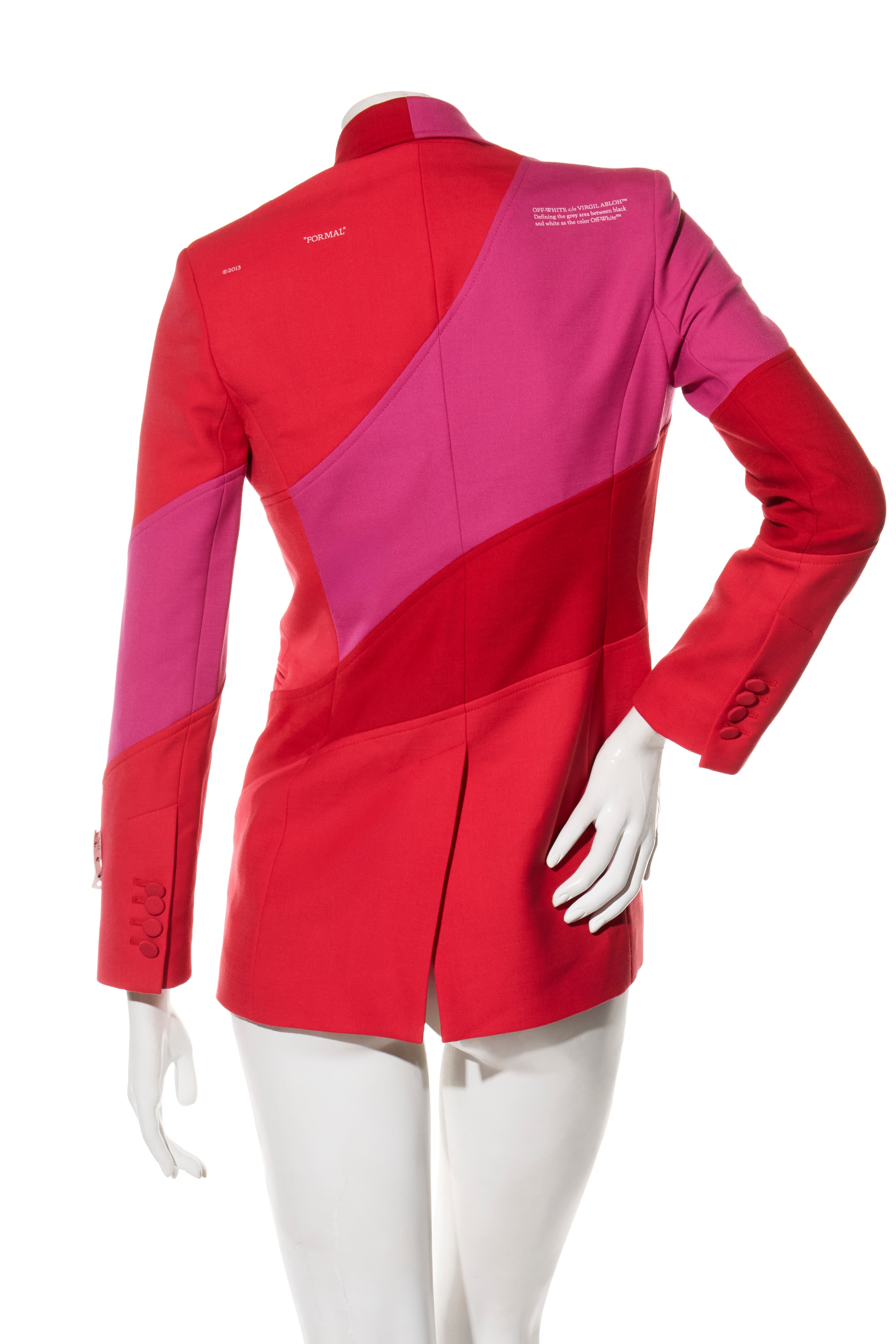 Off-White Resort 2021 Polyester Red and Pink Spiral Pantsuit Size IT 38