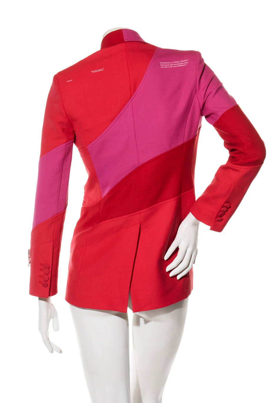 Off-White Resort 2021 Polyester Red and Pink Spiral Pantsuit Size IT 38